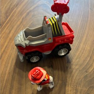 Paw Patrol Dino Marshall Car And Pup